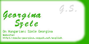 georgina szele business card